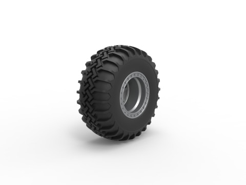 Wheel of Uphill Sand Racing Dragster Version 2 Scale 1 to 25 Modèles 3D en vedette