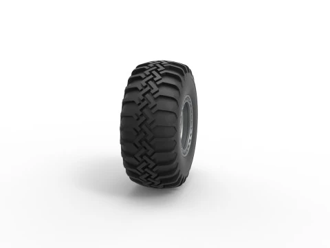 Wheel of Uphill Sand Racing Dragster Version 2 Scale 1 to 25 3D Print Model