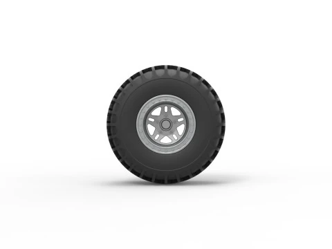 Wheel of Uphill Sand Racing Dragster Version 2 Scale 1 to 25 3D Print Model