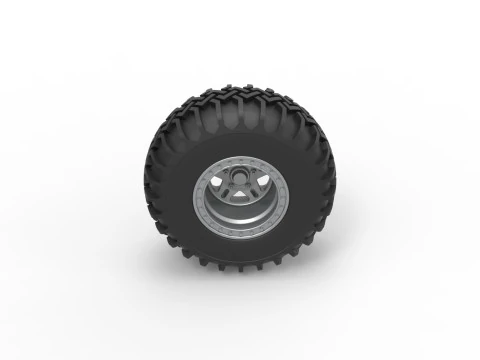 Wheel of Uphill Sand Racing Dragster Version 2 Scale 1 to 25 3D Print Model