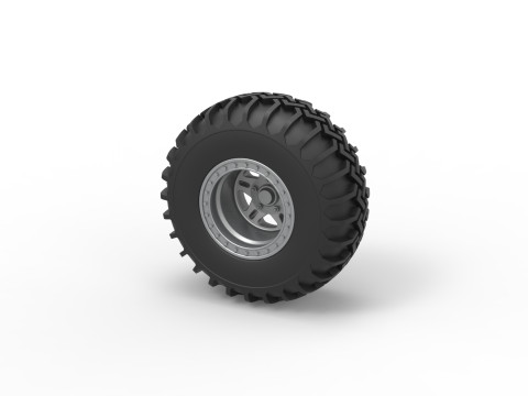 Wheel of Uphill Sand Racing Dragster Version 2 Scale 1 to 25 Modèles 3D en vedette