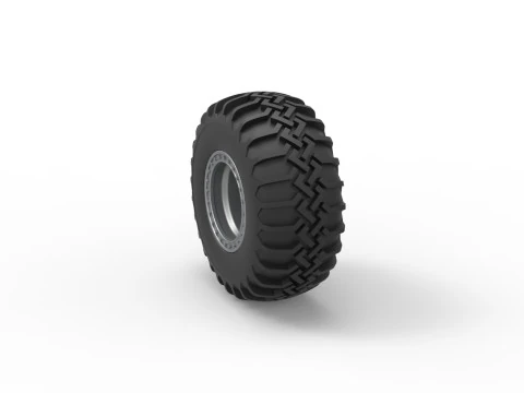 Wheel of Uphill Sand Racing Dragster Version 2 Scale 1 to 25 3D Print Model