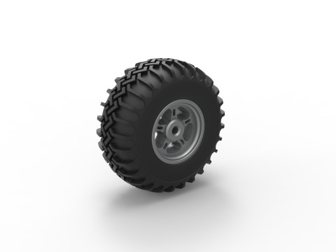 Wheel of Uphill Sand Racing Dragster Version 2 Scale 1 to 25 Modèles 3D en vedette