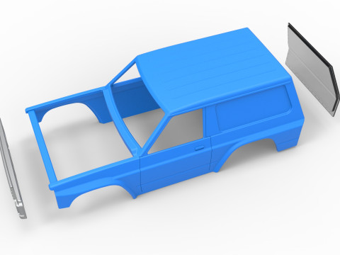 Shell of Uphill Sand Racing Dragster Version 2 Scale 1 to 25 Modèles 3D en vedette