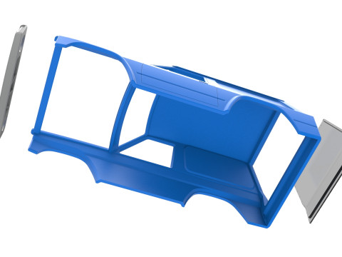 Shell of Uphill Sand Racing Dragster Version 2 Scale 1 to 25 Modèles 3D en vedette