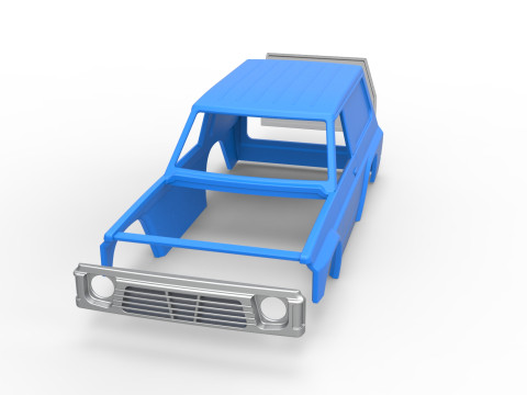 Shell of Uphill Sand Racing Dragster Version 2 Scale 1 to 25 Modèles 3D en vedette