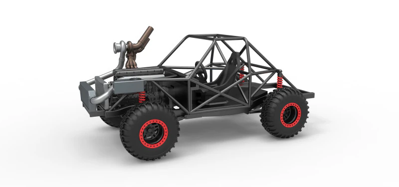 Uphill Sand Racing Dragster Base Version 2 Scale 1 to 25 3D Print Model .c4d .max .obj .3ds .fbx .stl .blend 