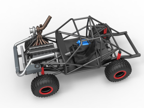 Uphill Sand Racing Dragster Base Version 2 Scale 1 to 25 Model Cetak 3D