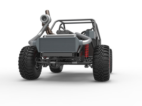Uphill Sand Racing Dragster Base Version 2 Scale 1 to 25 Model Cetak 3D