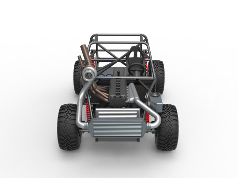 Uphill Sand Racing Dragster Base Version 2 Scale 1 to 25 Model Cetak 3D