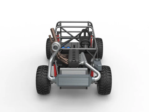 Uphill Sand Racing Dragster Base Version 2 Scale 1 to 25 3D Print Model