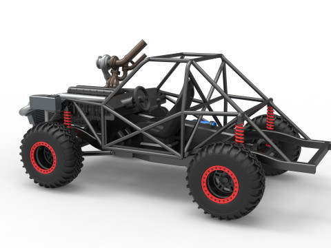 Uphill Sand Racing Dragster Base Version 2 Scale 1 to 25 Model Cetak 3D
