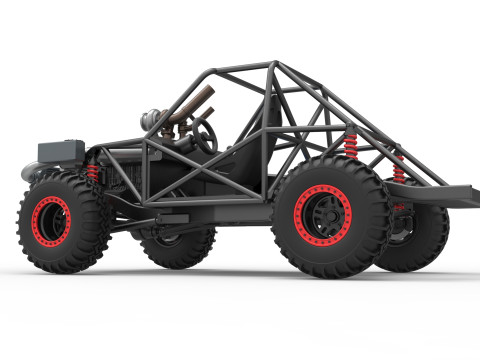 Uphill Sand Racing Dragster Base Version 2 Scale 1 to 25 Model Cetak 3D