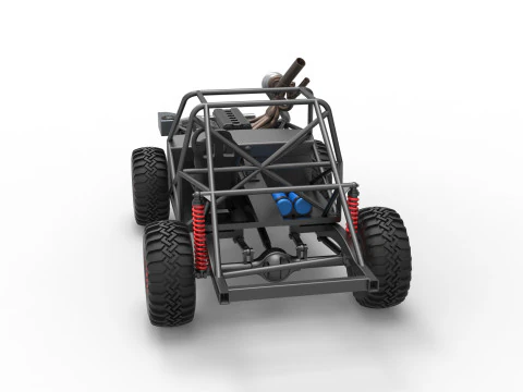 Uphill Sand Racing Dragster Base Version 2 Scale 1 to 25 3D Print Model