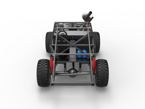 Uphill Sand Racing Dragster Base Version 2 Scale 1 to 25 Model Cetak 3D