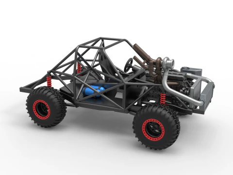Uphill Sand Racing Dragster Base Version 2 Scale 1 to 25 3D Print Model