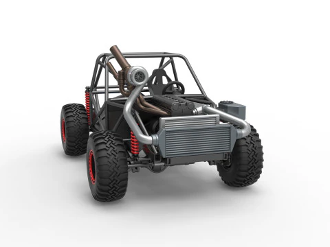 Uphill Sand Racing Dragster Base Version 2 Scale 1 to 25 3D Print Model