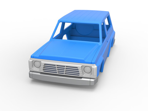 Shell of vintage SUV Scale 1 to 25 3D-Druckmodell