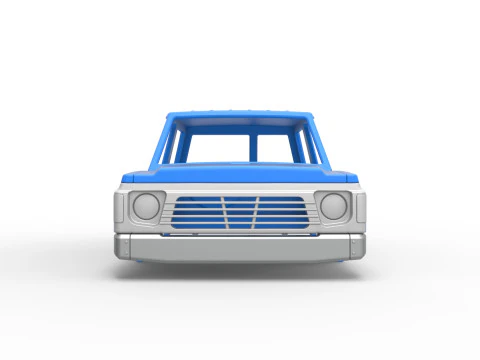 Shell of vintage SUV Scale 1 to 25 3D Print Model