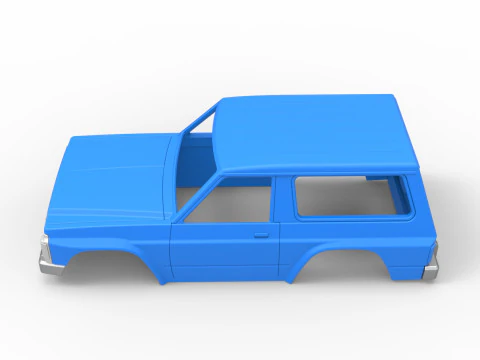 Shell of vintage SUV Scale 1 to 25 3D Print Model