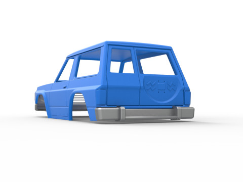 Shell of vintage SUV Scale 1 to 25 3D-Druckmodell