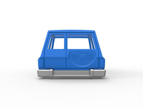 Shell of vintage SUV Scale 1 to 25 3D-Druckmodell