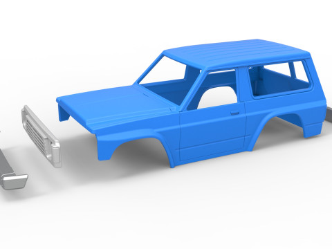 Shell of vintage SUV Scale 1 to 25 3D-Druckmodell