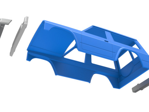 Shell of vintage SUV Scale 1 to 25 3D-Druckmodell