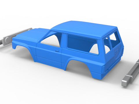Shell of vintage SUV Scale 1 to 25 3D-Druckmodell