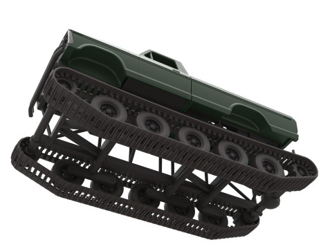 Redneck Rave Mud truck on tracks Scale 1 to 25 Model do druku 3D
