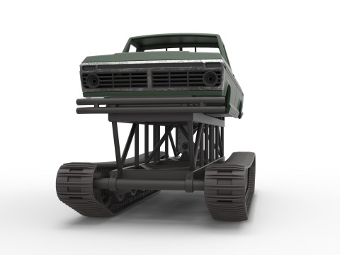 Redneck Rave Mud truck on tracks Scale 1 to 25 Model do druku 3D