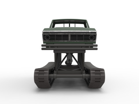Redneck Rave Mud truck on tracks Scale 1 to 25 Model do druku 3D