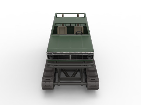 Redneck Rave Mud truck on tracks Scale 1 to 25 Model do druku 3D