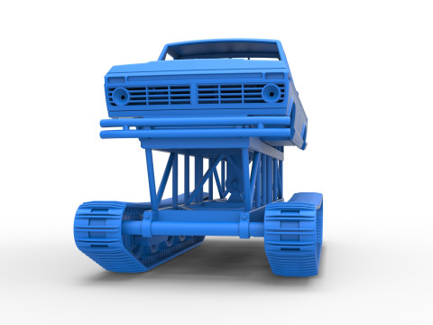 Redneck Rave Mud truck on tracks Scale 1 to 25 Model do druku 3D