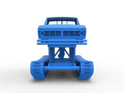 Redneck Rave Mud truck on tracks Scale 1 to 25 Model do druku 3D
