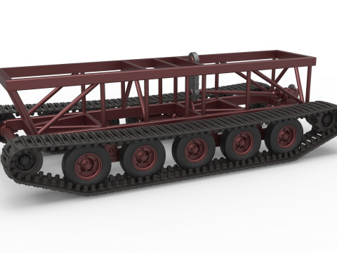 Chassis of Redneck Rave Mud truck on tracks Scale 1 to 25 Model do druku 3D
