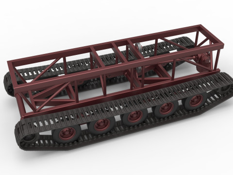 Chassis of Redneck Rave Mud truck on tracks Scale 1 to 25 Modello di stampa 3D