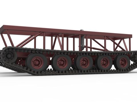 Chassis of Redneck Rave Mud truck on tracks Scale 1 to 25 Modello di stampa 3D