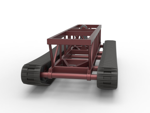Chassis of Redneck Rave Mud truck on tracks Scale 1 to 25 Modello di stampa 3D