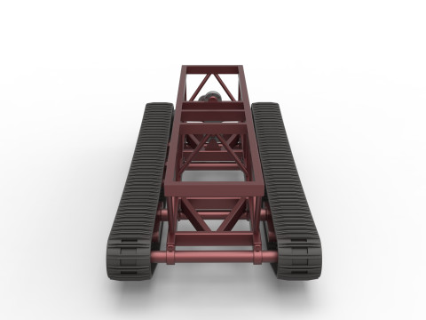 Chassis of Redneck Rave Mud truck on tracks Scale 1 to 25 Modello di stampa 3D
