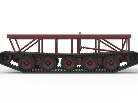 Chassis of Redneck Rave Mud truck on tracks Scale 1 to 25 Modello di stampa 3D