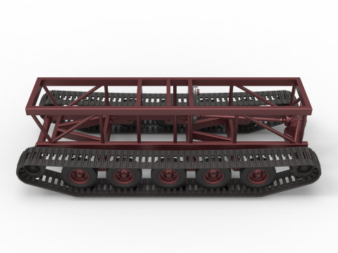 Chassis of Redneck Rave Mud truck on tracks Scale 1 to 25 Modello di stampa 3D