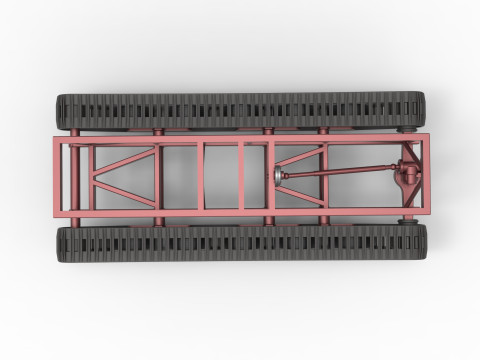 Chassis of Redneck Rave Mud truck on tracks Scale 1 to 25 Modello di stampa 3D