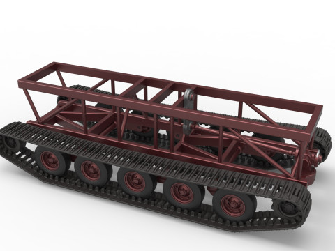 Chassis of Redneck Rave Mud truck on tracks Scale 1 to 25 Modello di stampa 3D