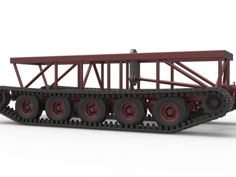 Chassis of Redneck Rave Mud truck on tracks Scale 1 to 25 Modello di stampa 3D