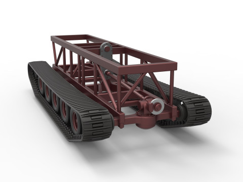 Chassis of Redneck Rave Mud truck on tracks Scale 1 to 25 Modello di stampa 3D