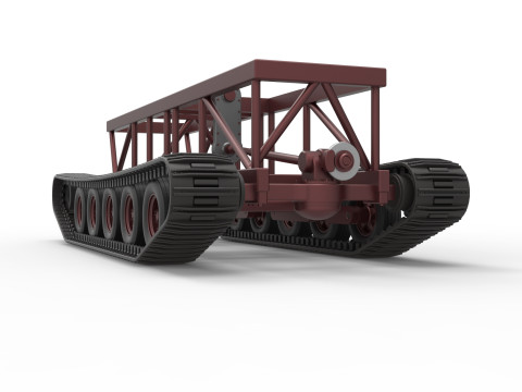 Chassis of Redneck Rave Mud truck on tracks Scale 1 to 25 Modello di stampa 3D