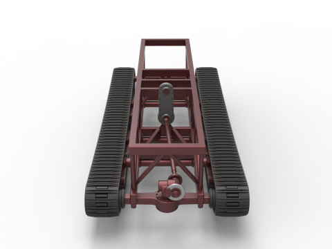 Chassis of Redneck Rave Mud truck on tracks Scale 1 to 25 Modello di stampa 3D
