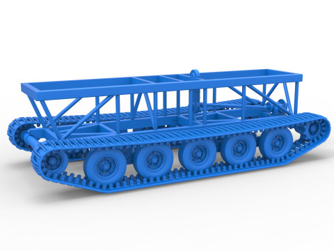 Chassis of Redneck Rave Mud truck on tracks Scale 1 to 25 Modello di stampa 3D