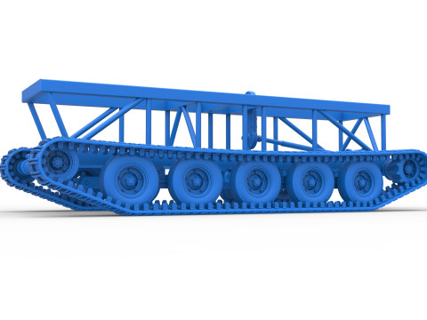 Chassis of Redneck Rave Mud truck on tracks Scale 1 to 25 Modello di stampa 3D